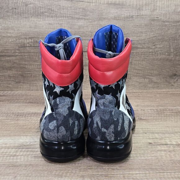 Alive Shoes Stars & Stripes X Donald Miclette Men's Size 11 Blue Red Black Shoes - Picture 5 of 9